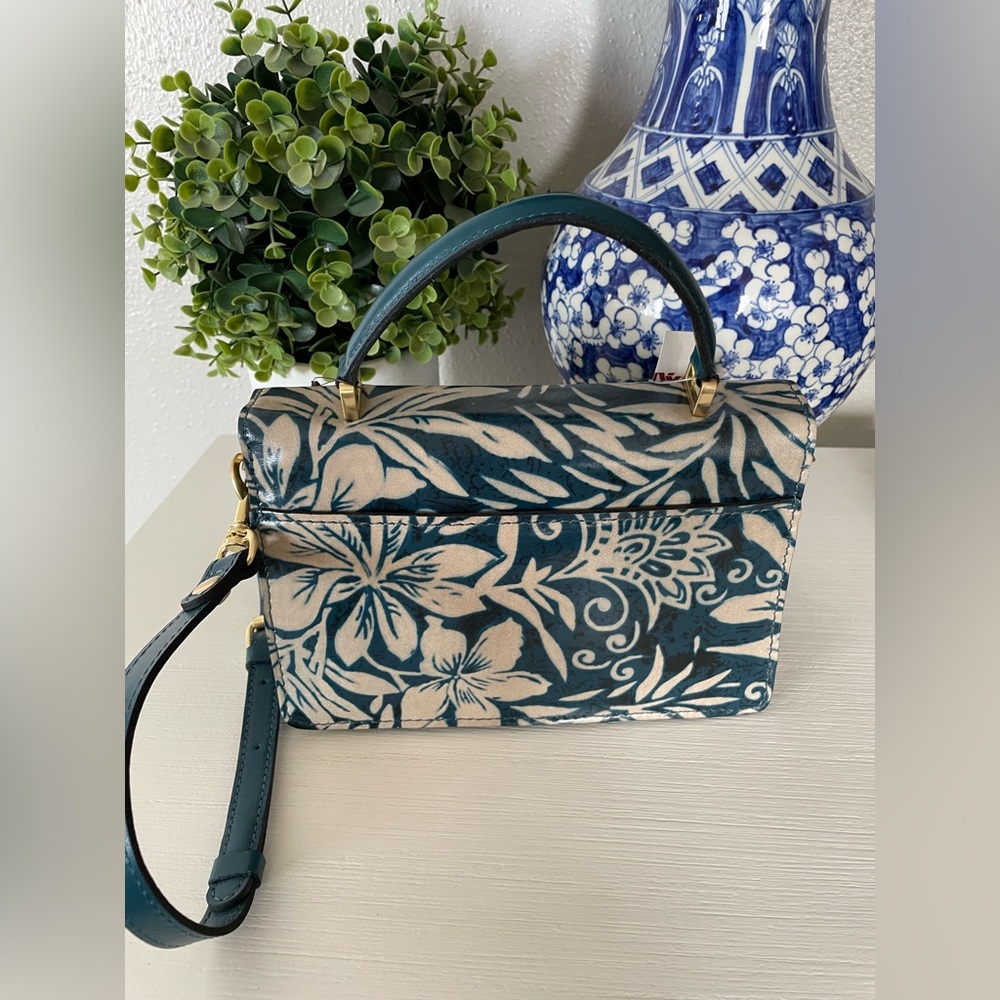 PATRICIA NASH LEATHER PORCILI SATCHEL WITH CROSSBODY STRAP BAG MSRP $ 199 NEW - Picture 4 of 14
